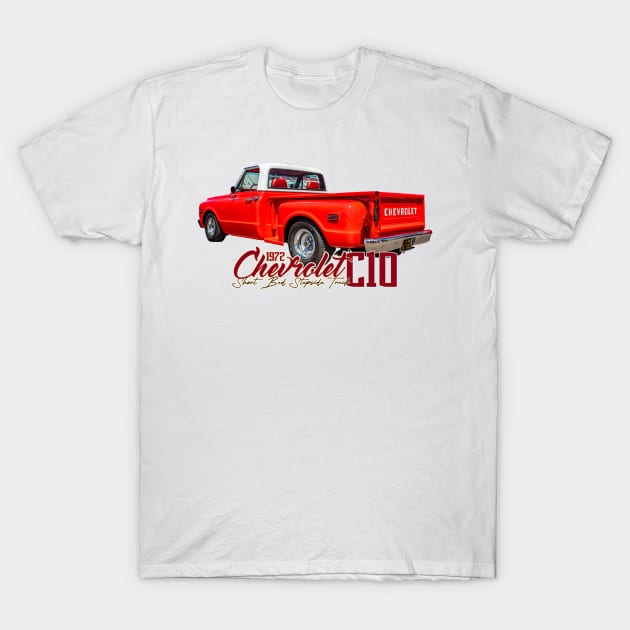 1972 Chevrolet C10 Short Bed Stepside Truck T-Shirt by Gestalt Imagery